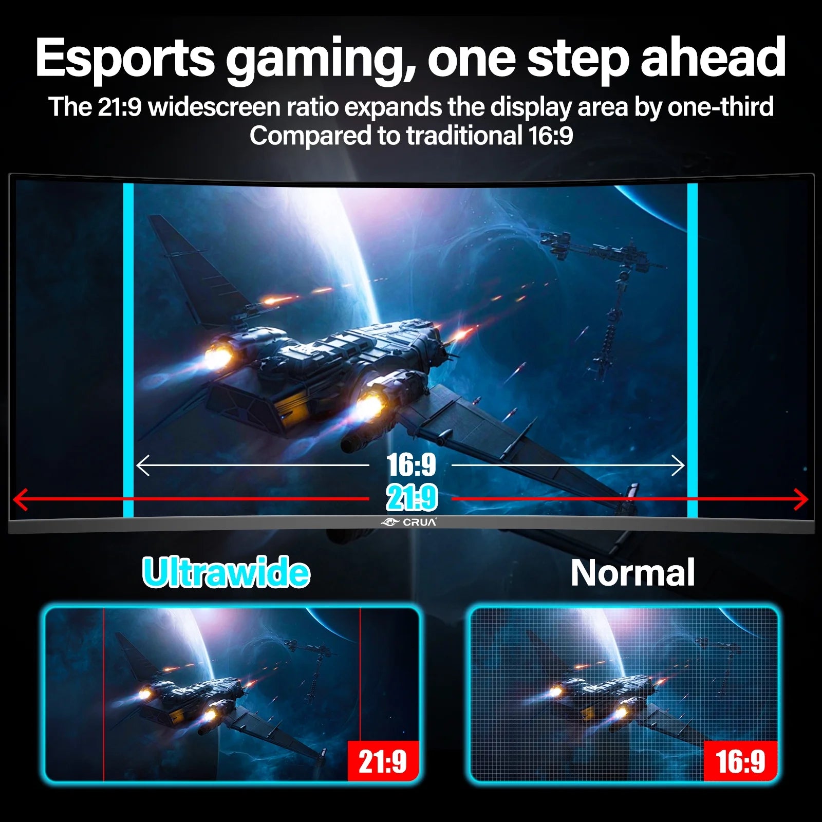 34 Inch Curved Gaming Monitor 165Hz Ultrawide, WQHD 3440X1440, Screen PC Computer, 1500R,21:9