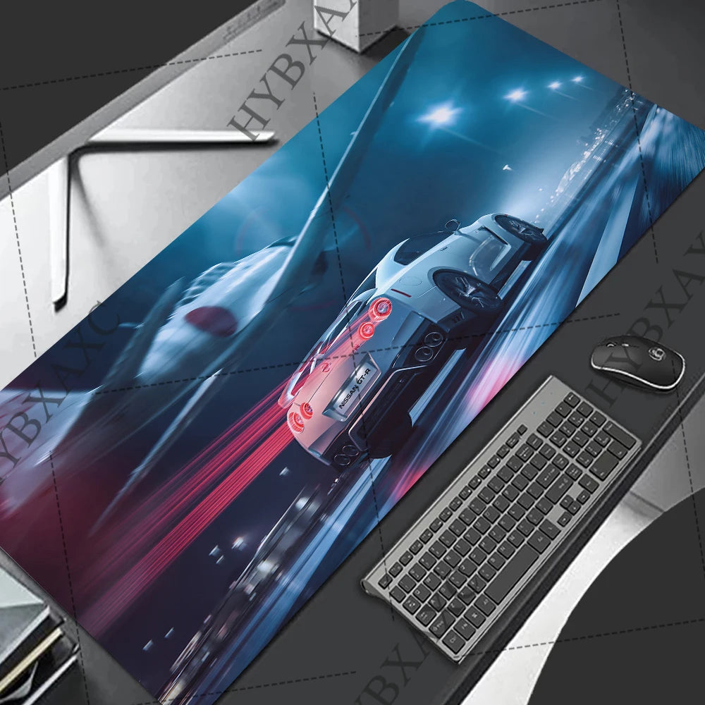 Racing GTR Sports Car Mousepad Cartoon Lockedge Large Gaming Mouse Pad Computer Gamer Keyboard Mouse Mat Desk for PC Desk Pad
