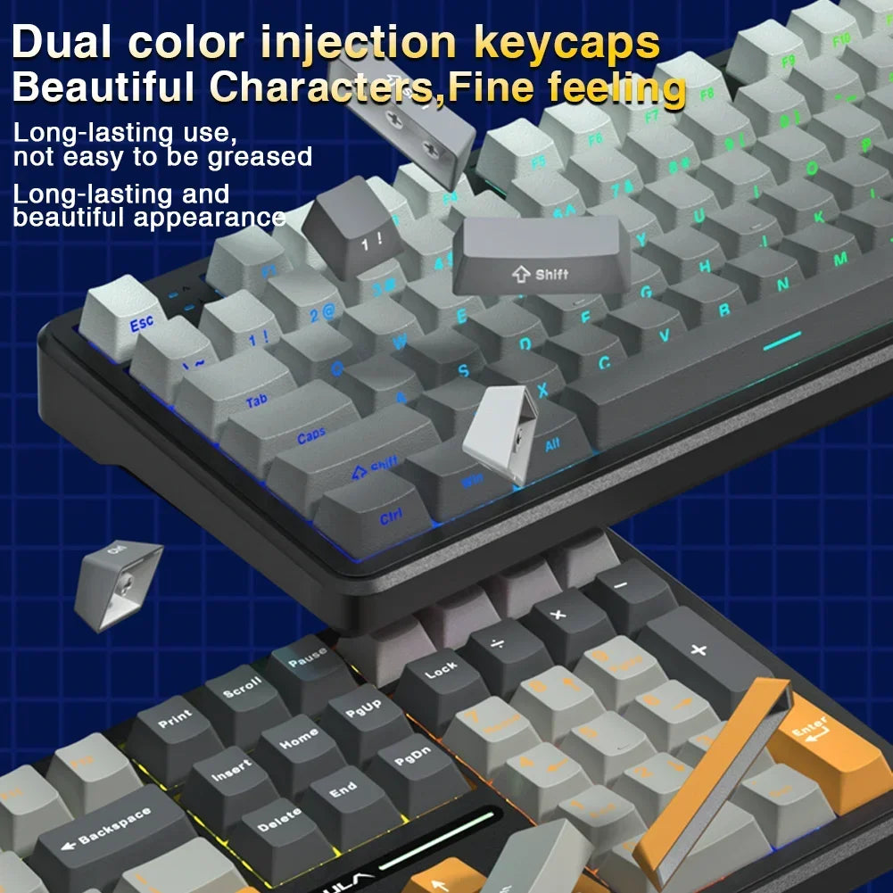 F108 Keyboard 100% Layout 1K Polling Rate Mechanical Gaming Keyboard Hot Swappable Linear Switch with Macro Software