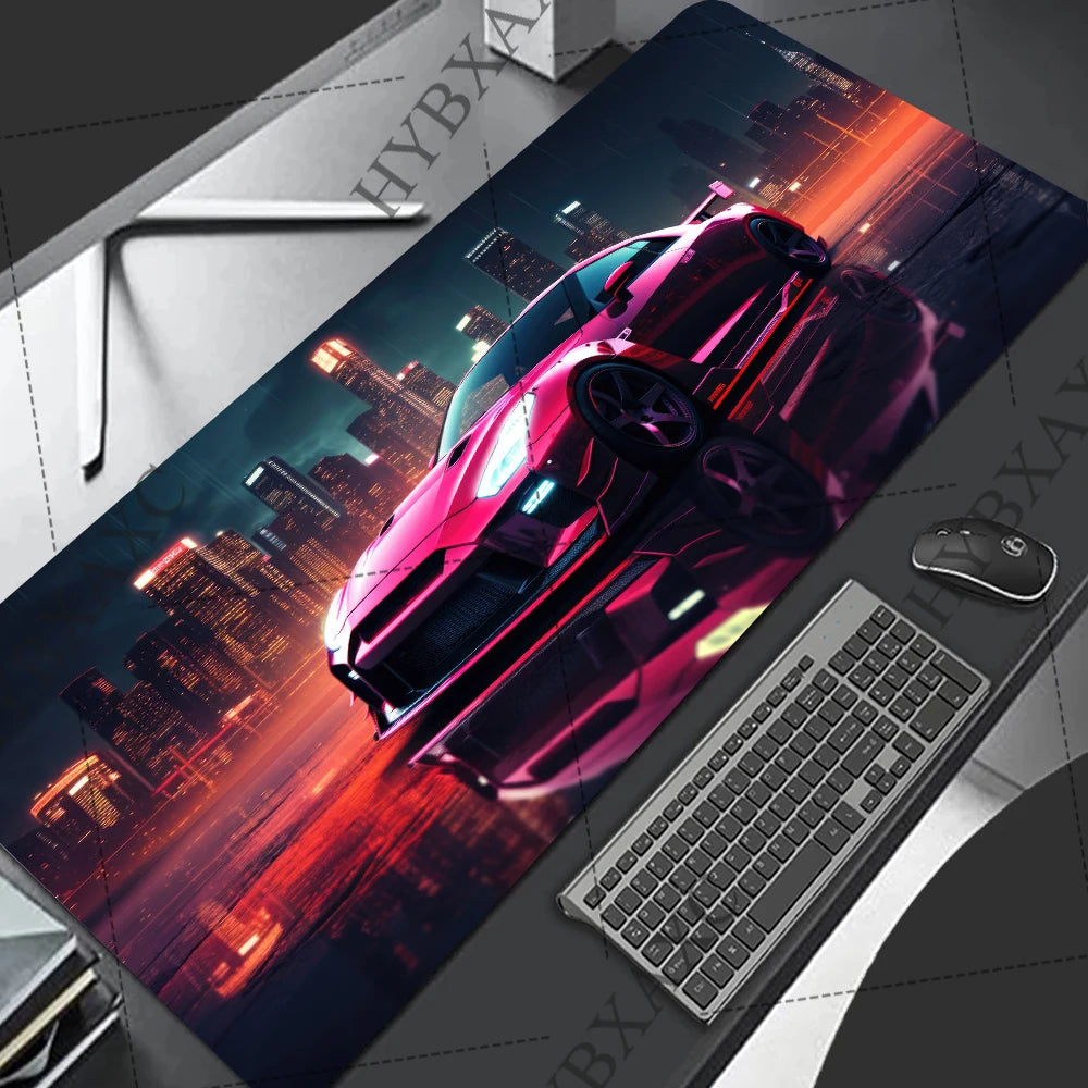 Racing GTR Sports Car Mousepad Cartoon Lockedge Large Gaming Mouse Pad Computer Gamer Keyboard Mouse Mat Desk for PC Desk Pad