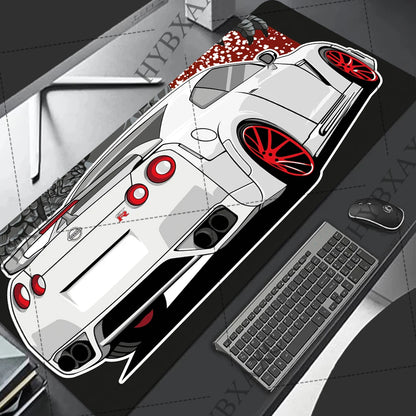 Racing GTR Sports Car Mousepad Cartoon Lockedge Large Gaming Mouse Pad Computer Gamer Keyboard Mouse Mat Desk for PC Desk Pad