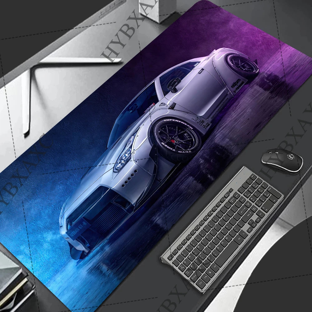 Racing GTR Sports Car Mousepad Cartoon Lockedge Large Gaming Mouse Pad Computer Gamer Keyboard Mouse Mat Desk for PC Desk Pad