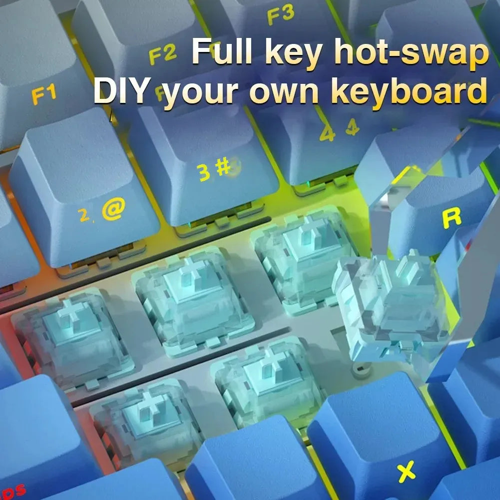 F108 Keyboard 100% Layout 1K Polling Rate Mechanical Gaming Keyboard Hot Swappable Linear Switch with Macro Software